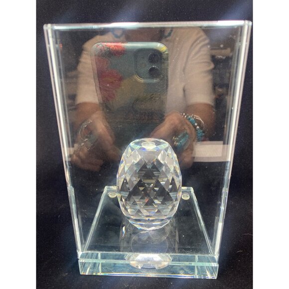 Modern Heavy Lead Crystal Ball Cut Glass Bookend Square 4.5'' Tall - Picture 5 of 10